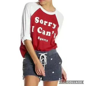 WILDFOX Long-Sleeve Raglan Tee - XS